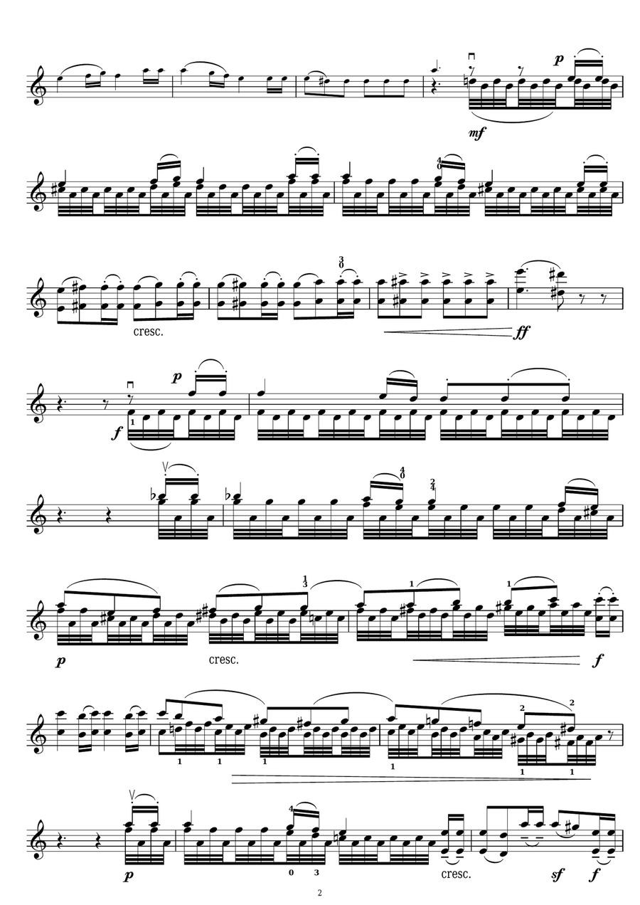 Violin Concerto In E Minor, 2nd Movement: Andante Violin Solo scores gallery preview page 2