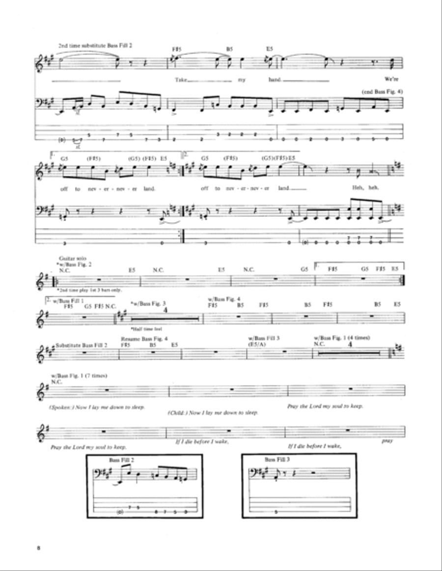 Enter Sandman Guitar Tablature scores gallery preview page 3