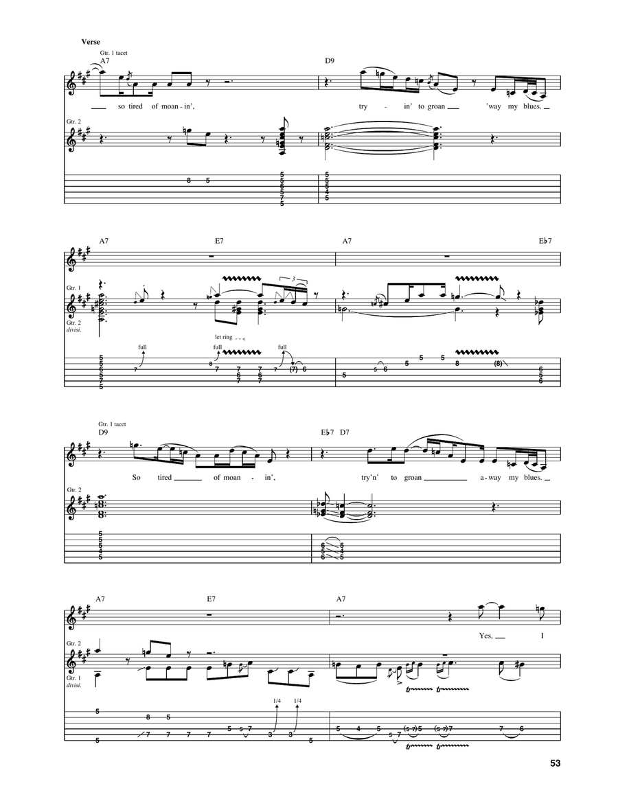 Groaning The Blues Groaning The Blues Electric Guitar scores gallery preview page 2