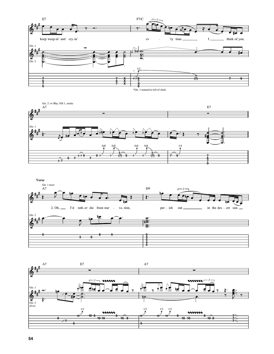 Groaning The Blues Groaning The Blues Electric Guitar scores gallery preview page 3