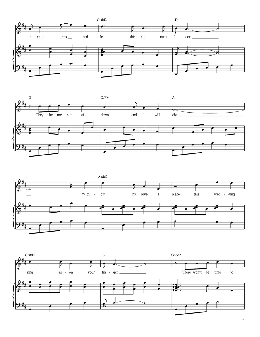 Grace Grace Piano, Vocal, Guitar scores gallery preview page 3