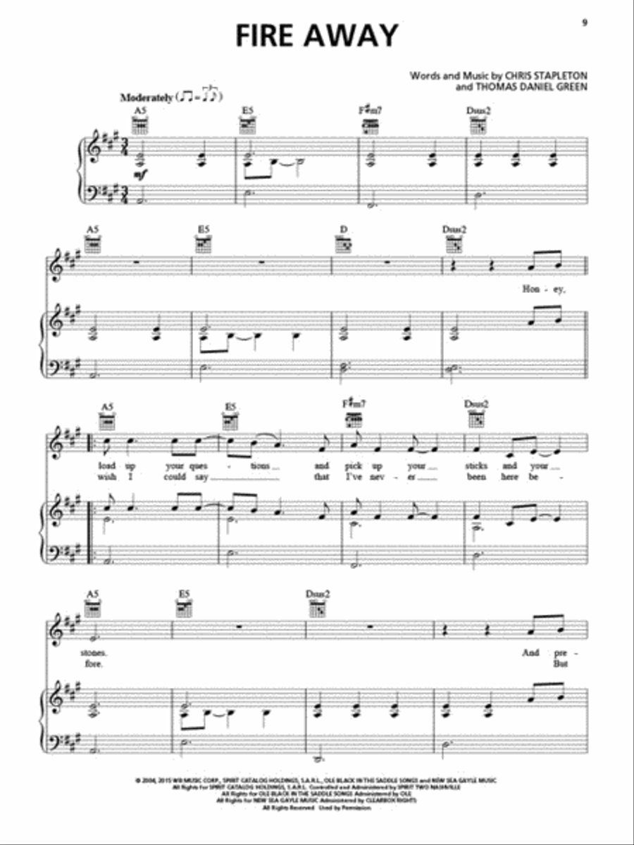 Chris Stapleton – Traveller Piano, Vocal, Guitar scores gallery preview page 6