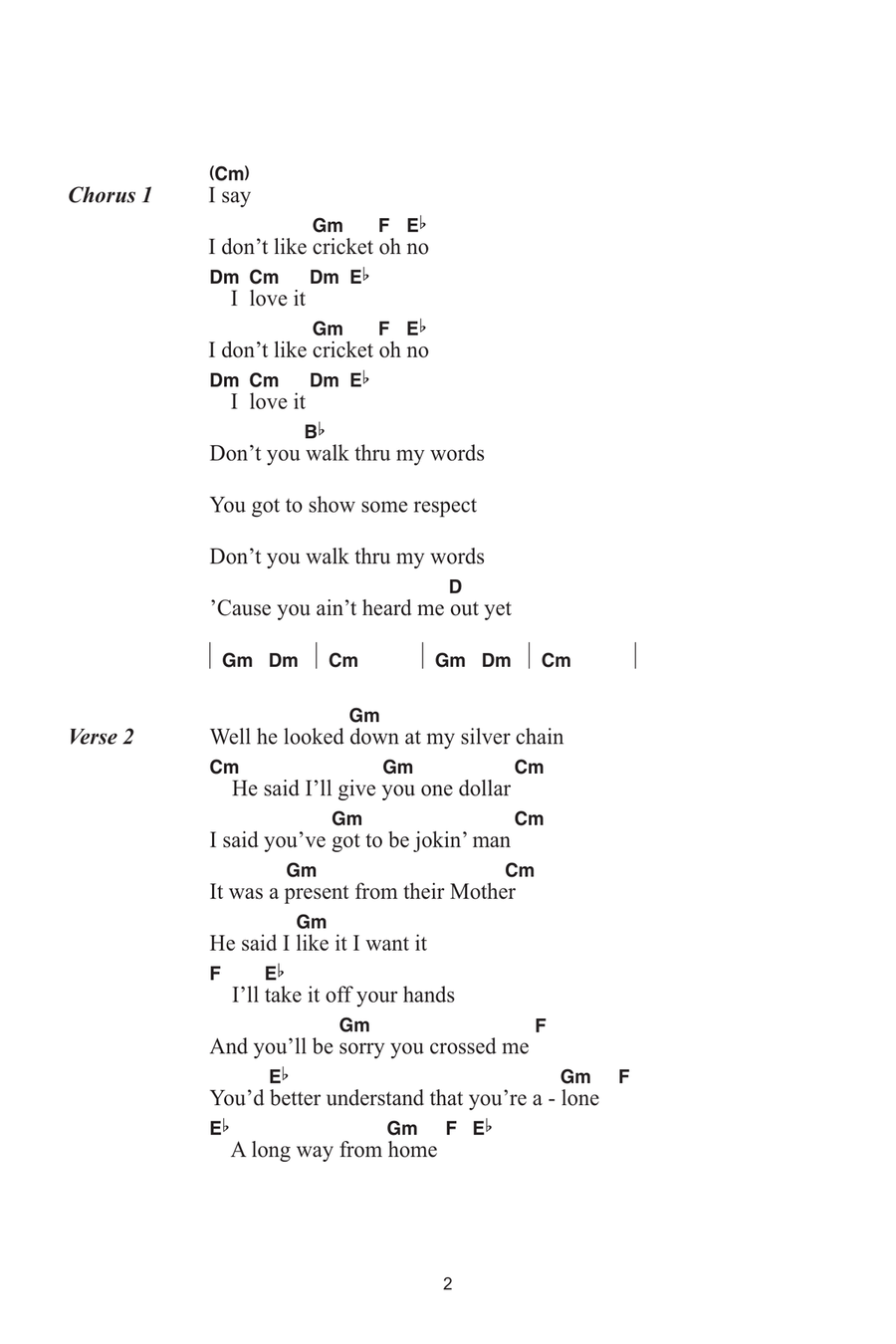 Dreadlock Holiday Dreadlock Holiday Acoustic Guitar scores gallery preview page 2