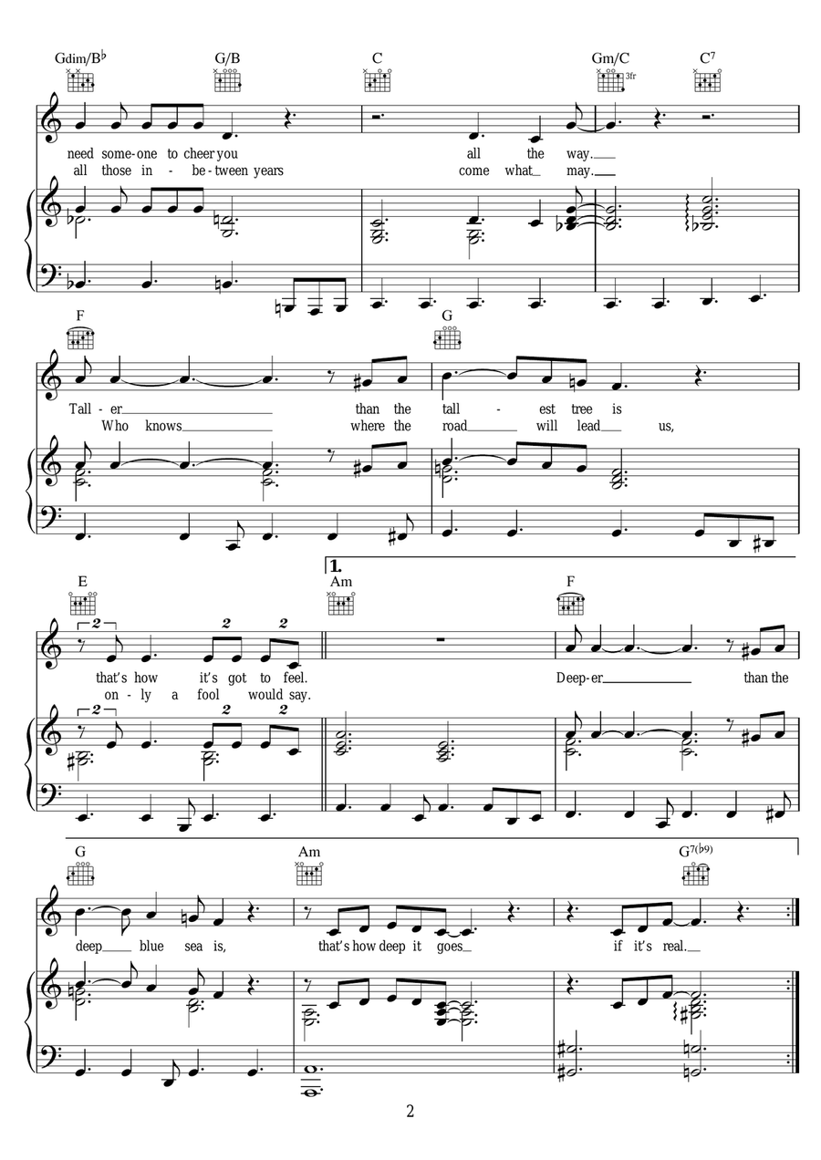 All The Way All The Way Piano, Vocal scores gallery preview page 2