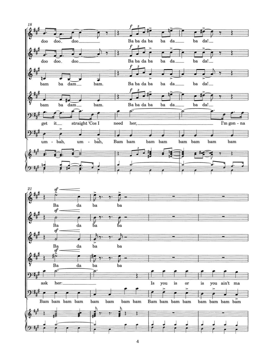 Is You Is, Or Is You Ain't (Ma' Baby) (arr. James Oxley) Piano, Vocal scores gallery preview page 4