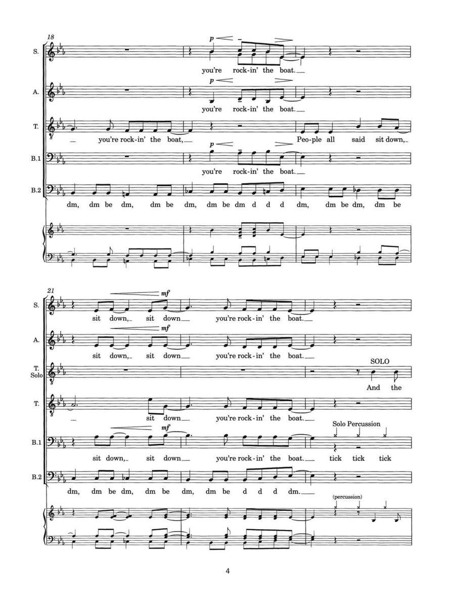 Sit Down, You're Rockin' The Boat (from 'Guys and Dolls') (arr. Grayston Ives) Piano, Vocal scores gallery preview page 4