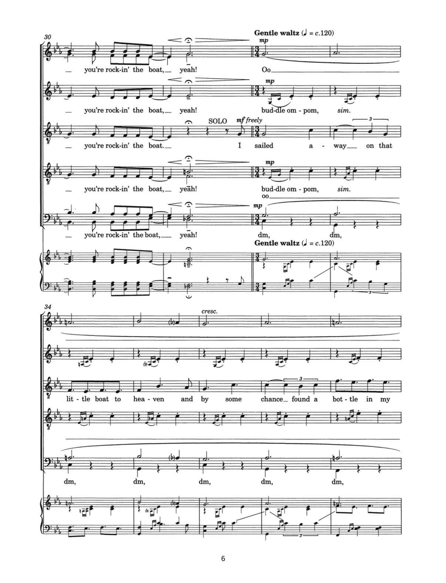Sit Down, You're Rockin' The Boat (from 'Guys and Dolls') (arr. Grayston Ives) Piano, Vocal scores gallery preview page 6