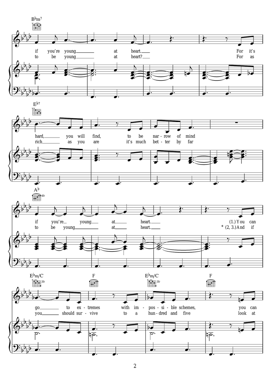 Young At Heart Young At Heart Piano, Vocal scores gallery preview page 2