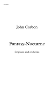 Fantasy-Nocturne for piano and orchestra