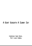 A Boat Beneath A Sunny Sky (Lewis Carroll)
