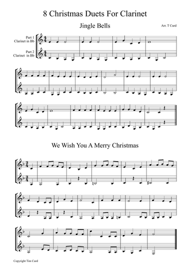 8 Christmas Duets For Clarinet