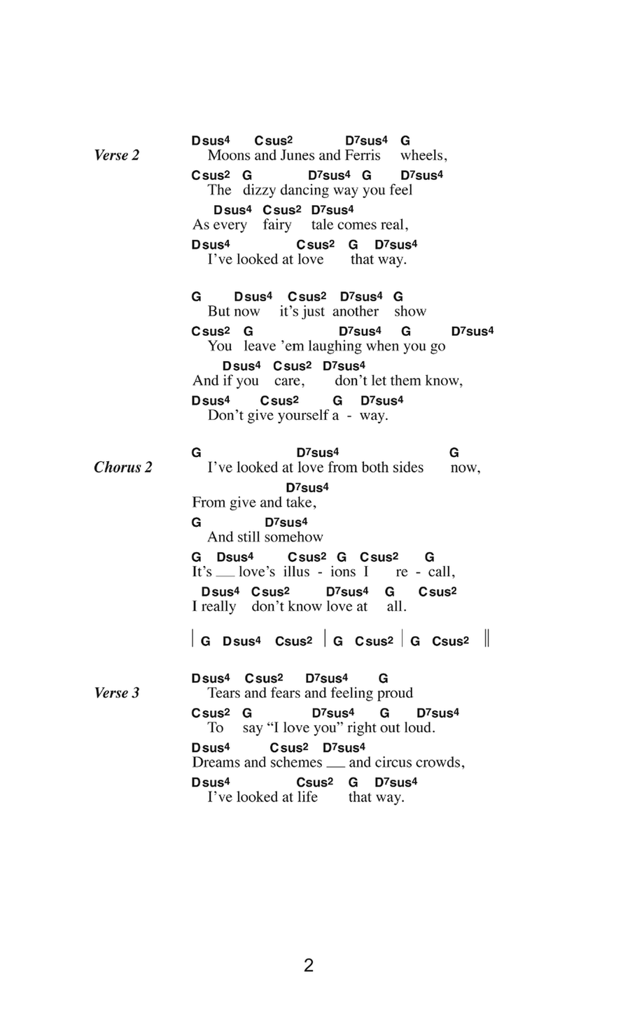 Both Sides Now Both Sides Now Ukulele scores gallery preview page 2