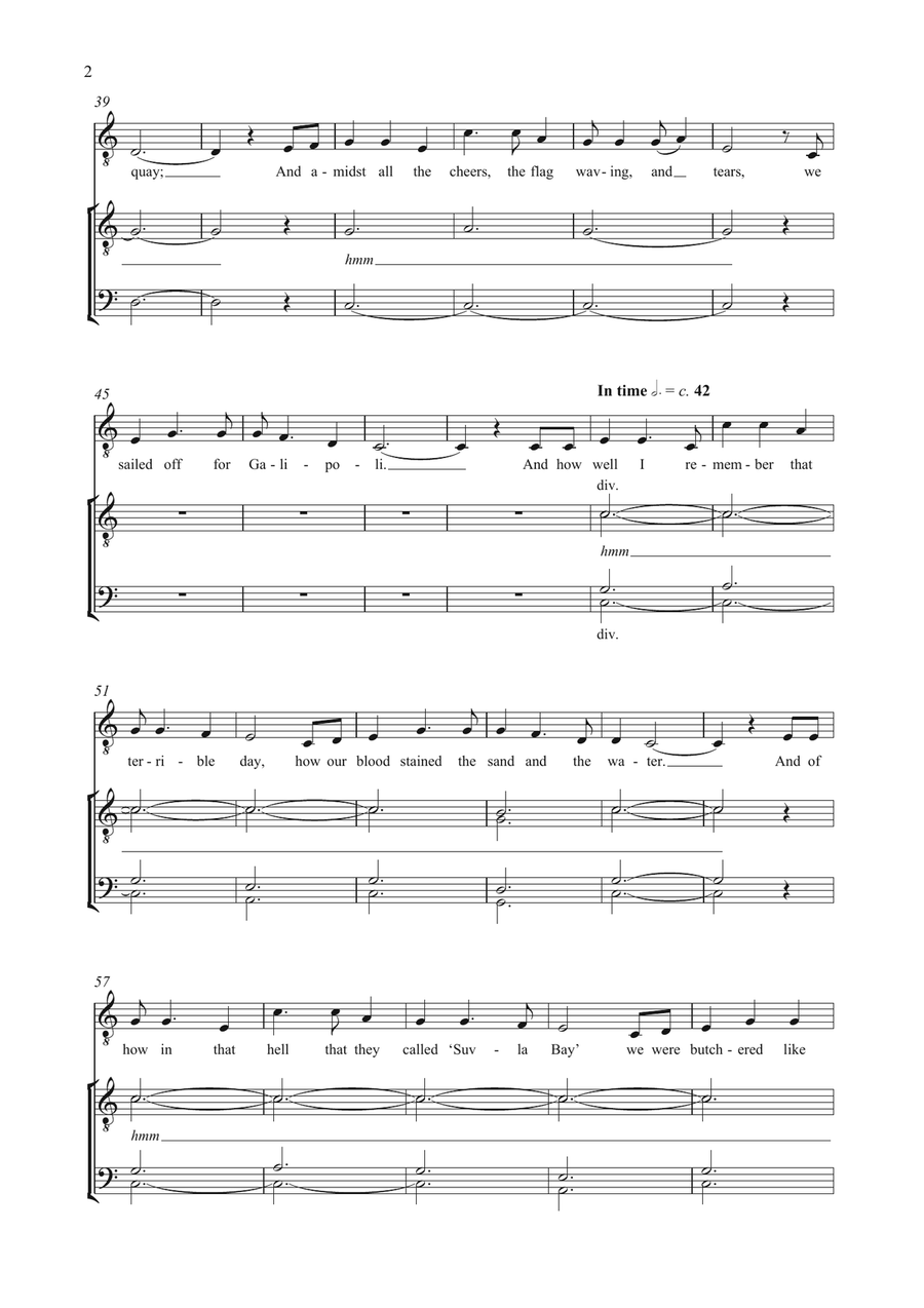 And The Band Played Waltzing Matilda Piano, Vocal scores gallery preview page 2