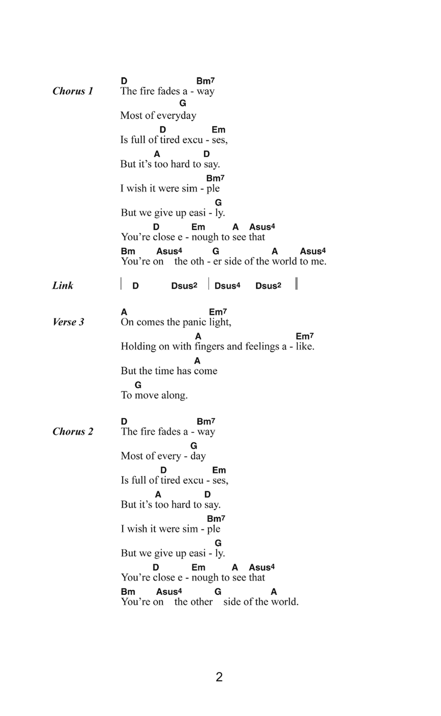 Other Side Of The World Other Side Of The World Piano, Vocal scores gallery preview page 2