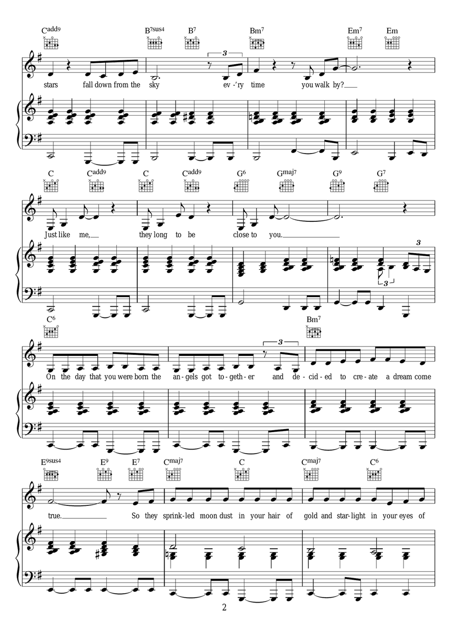 (They Long To Be) Close To You Piano, Vocal scores gallery preview page 2