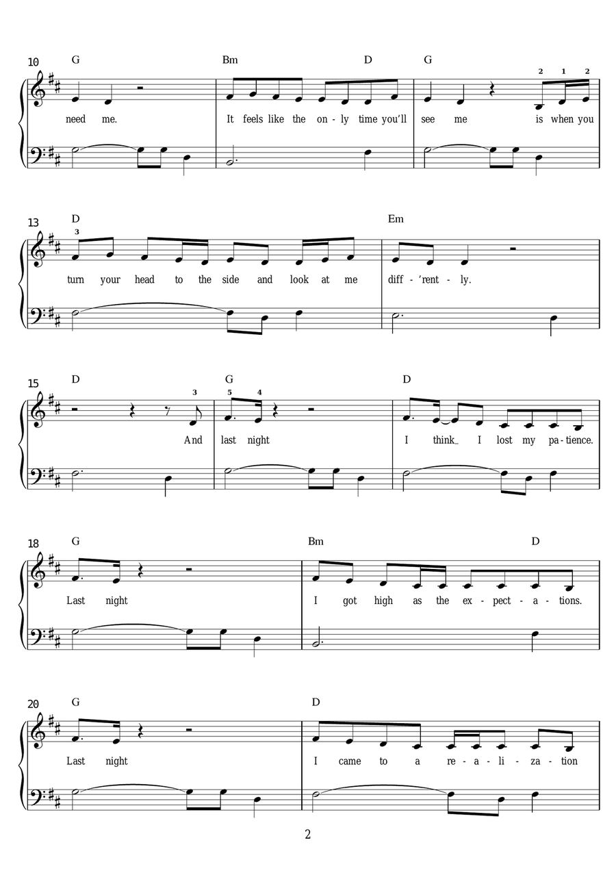 Too Good (featuring Rihanna) Piano, Vocal scores gallery preview page 2