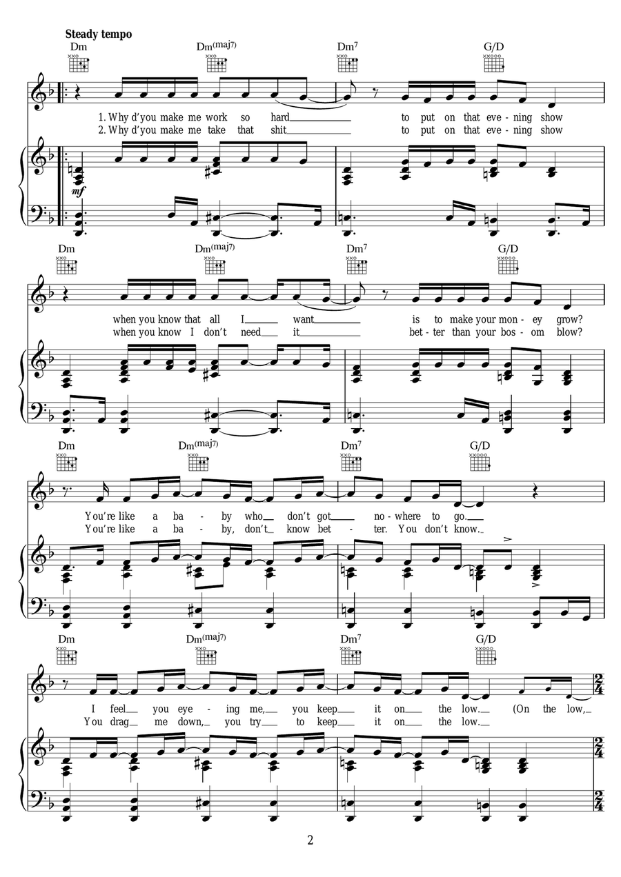 Wait For Life (featuring Lana Del Rey) Piano, Vocal scores gallery preview page 2