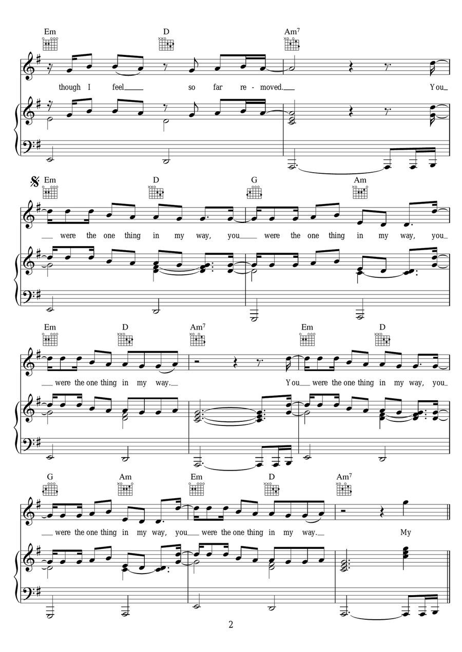My Way My Way Piano, Vocal scores gallery preview page 2