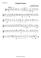 Cantate Domino by Pitoni arranged for clarinet quartet (3 clarinets and 1 bass clarinet) Clarinet Quartet scores gallery preview page 3