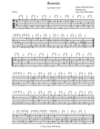 Bourree Lute Suite in Em For Classical Guitar Tablature