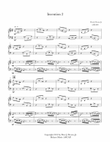 Invention 2 for Piano