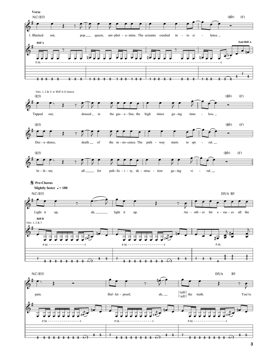 Moth Into Flame Moth Into Flame Acoustic Guitar scores gallery preview page 3