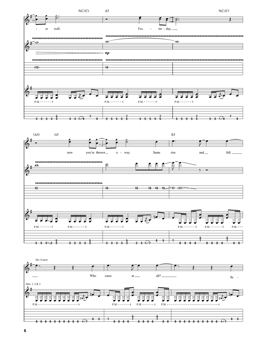 Moth Into Flame Moth Into Flame Acoustic Guitar scores gallery preview page 6