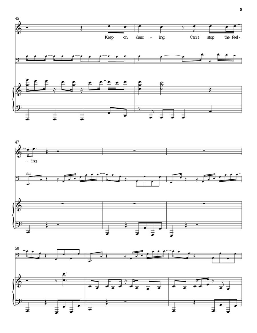 Can't Stop The Feeling Can't Stop The Feeling Piano scores gallery preview page 5