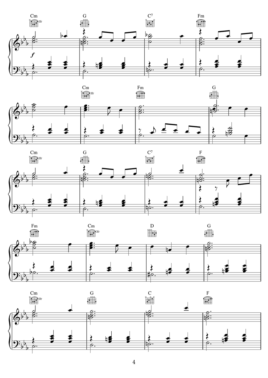 Once Upon A December (from Anastasia) Piano, Vocal scores gallery preview page 4