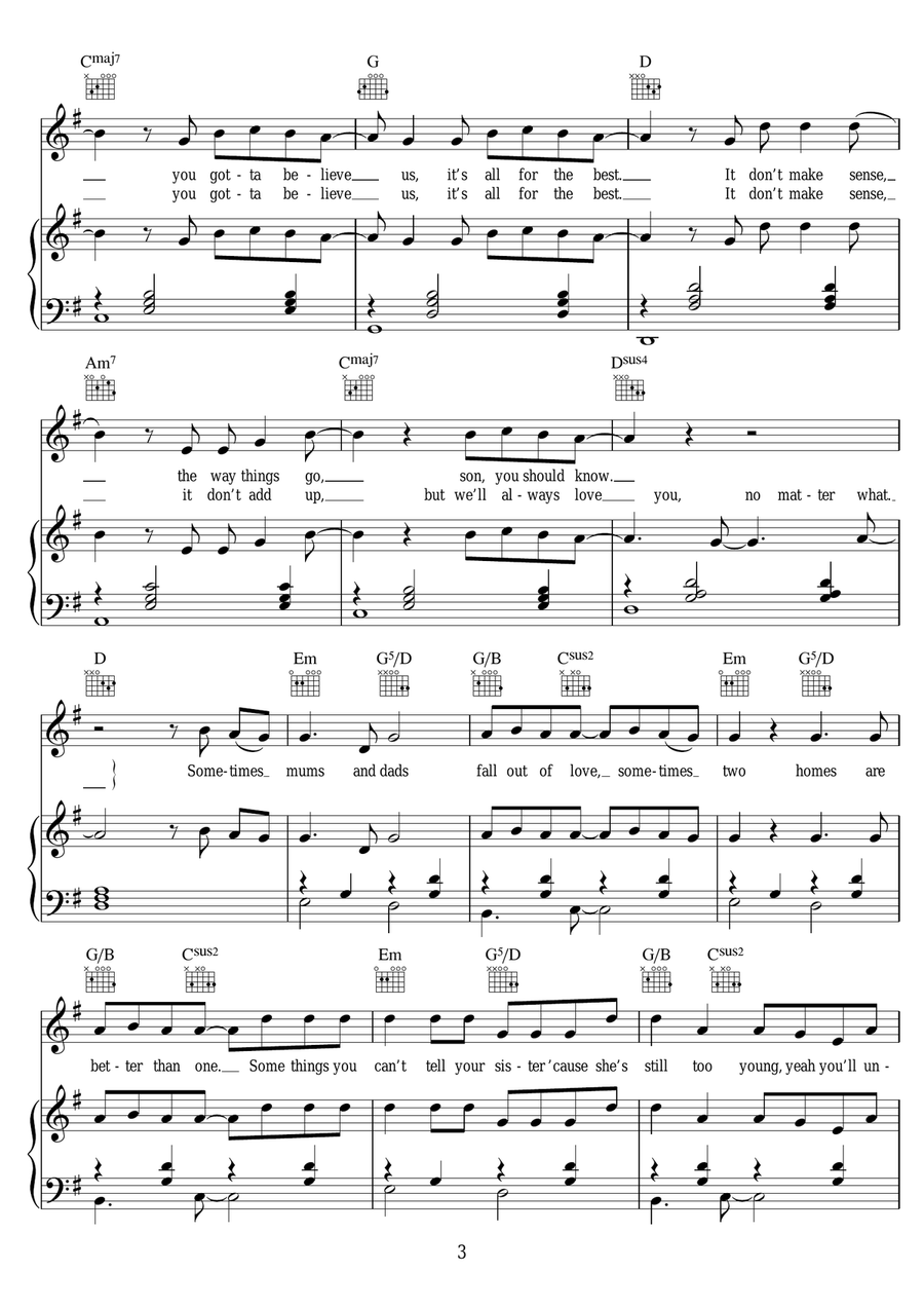 When You Love Someone When You Love Someone Piano, Vocal scores gallery preview page 3