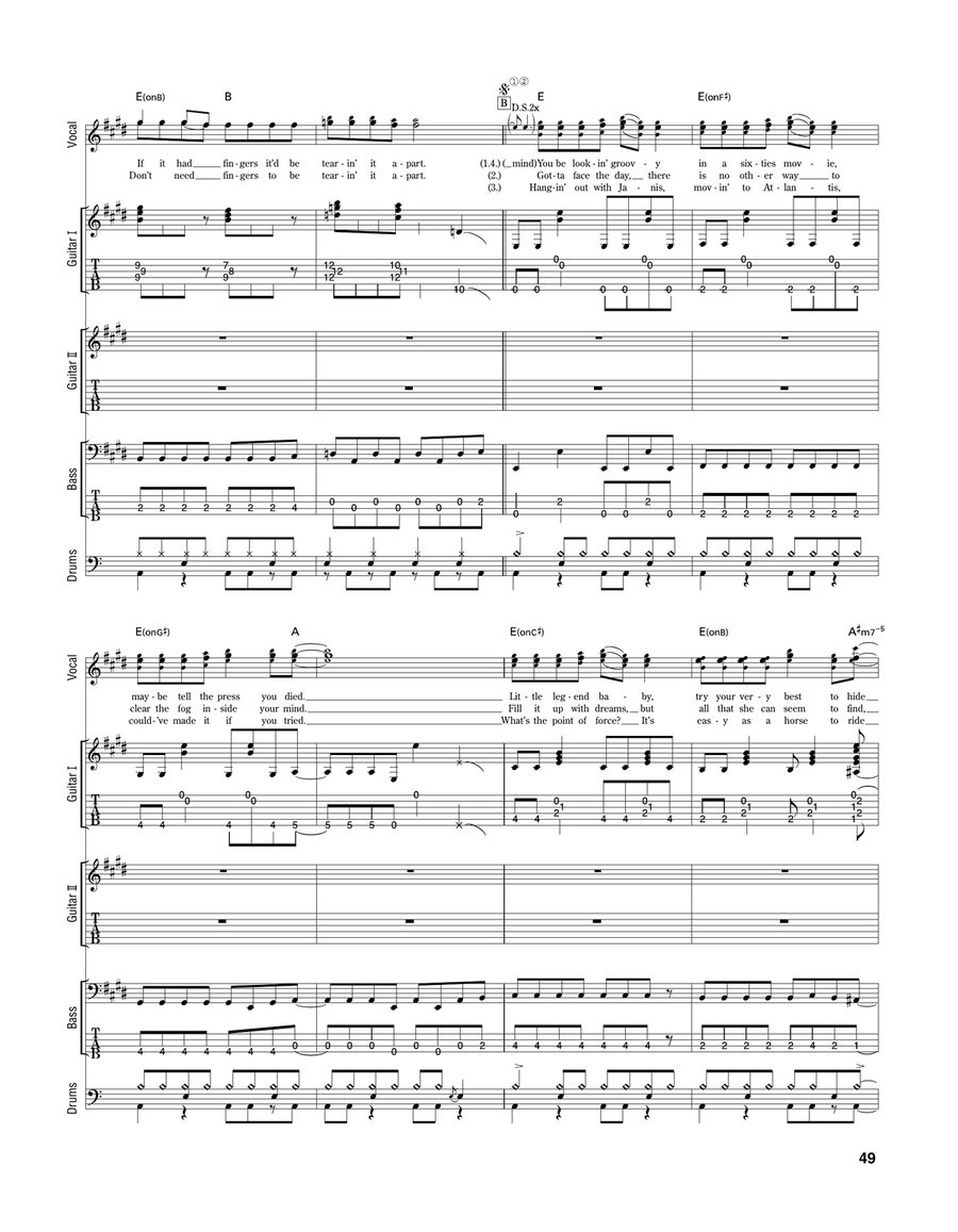 Green Tinted Sixties Mind Acoustic Guitar scores gallery preview page 4
