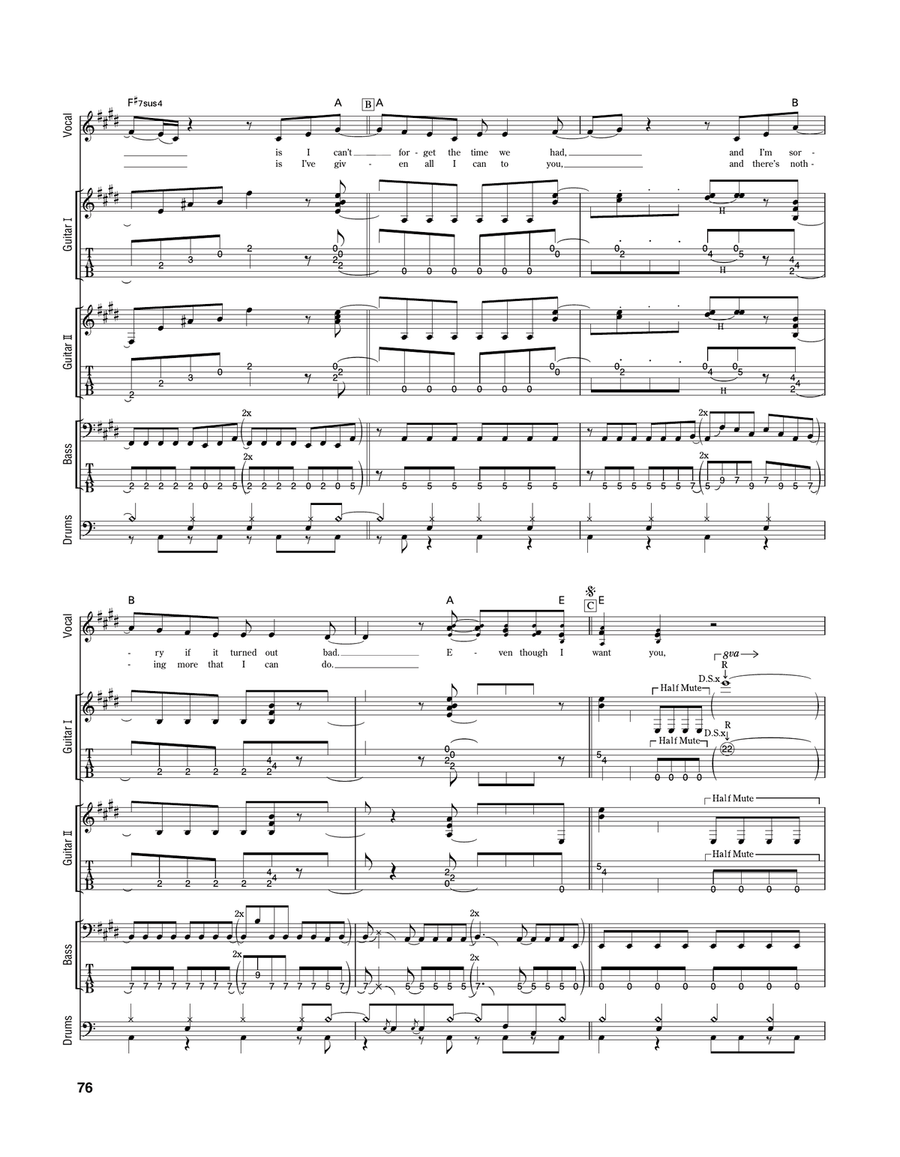 Stay Together Stay Together Acoustic Guitar scores gallery preview page 4