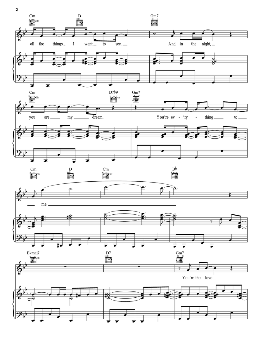 Love Of My Life (feat. Dave Matthews) Piano, Vocal, Guitar scores gallery preview page 2