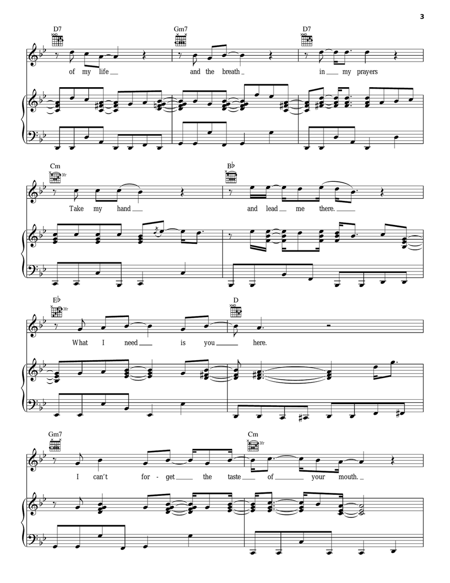 Love Of My Life (feat. Dave Matthews) Piano, Vocal, Guitar scores gallery preview page 3