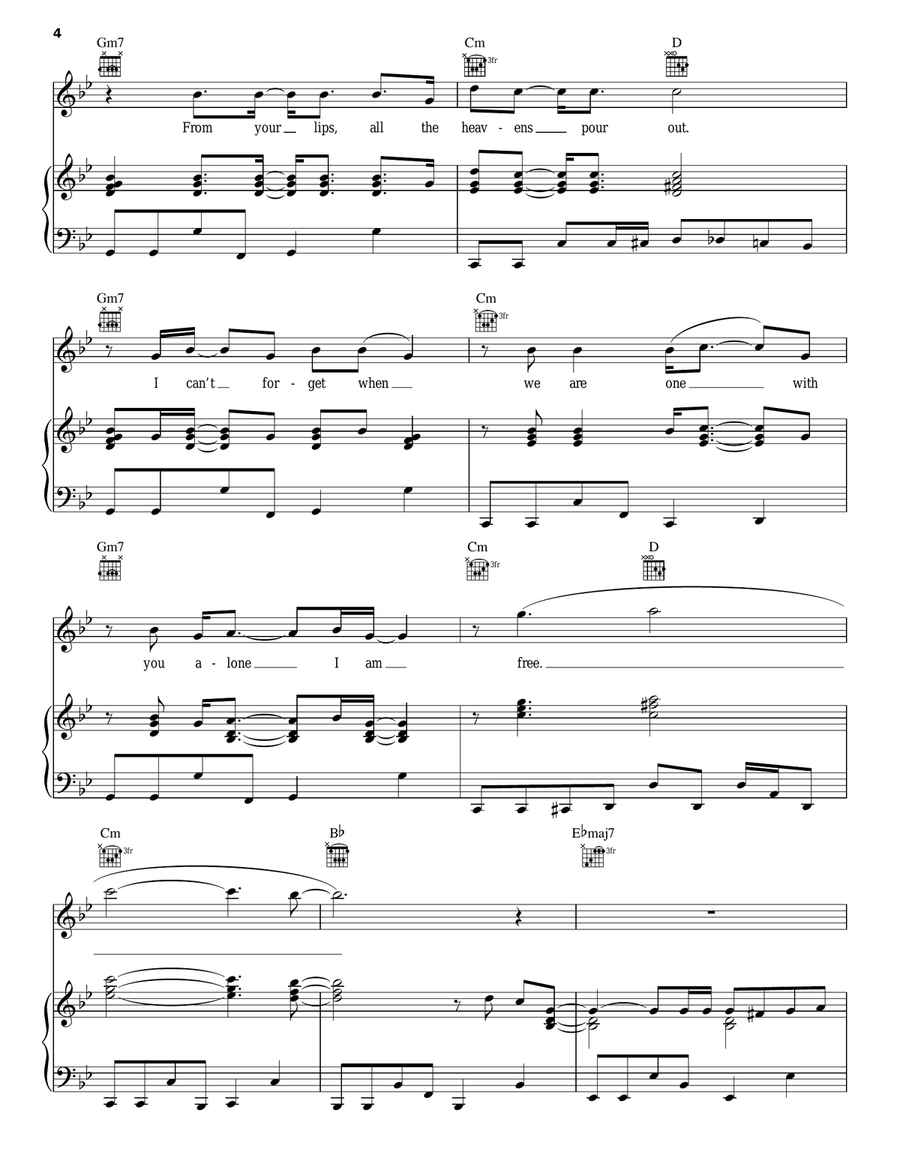 Love Of My Life (feat. Dave Matthews) Piano, Vocal, Guitar scores gallery preview page 4