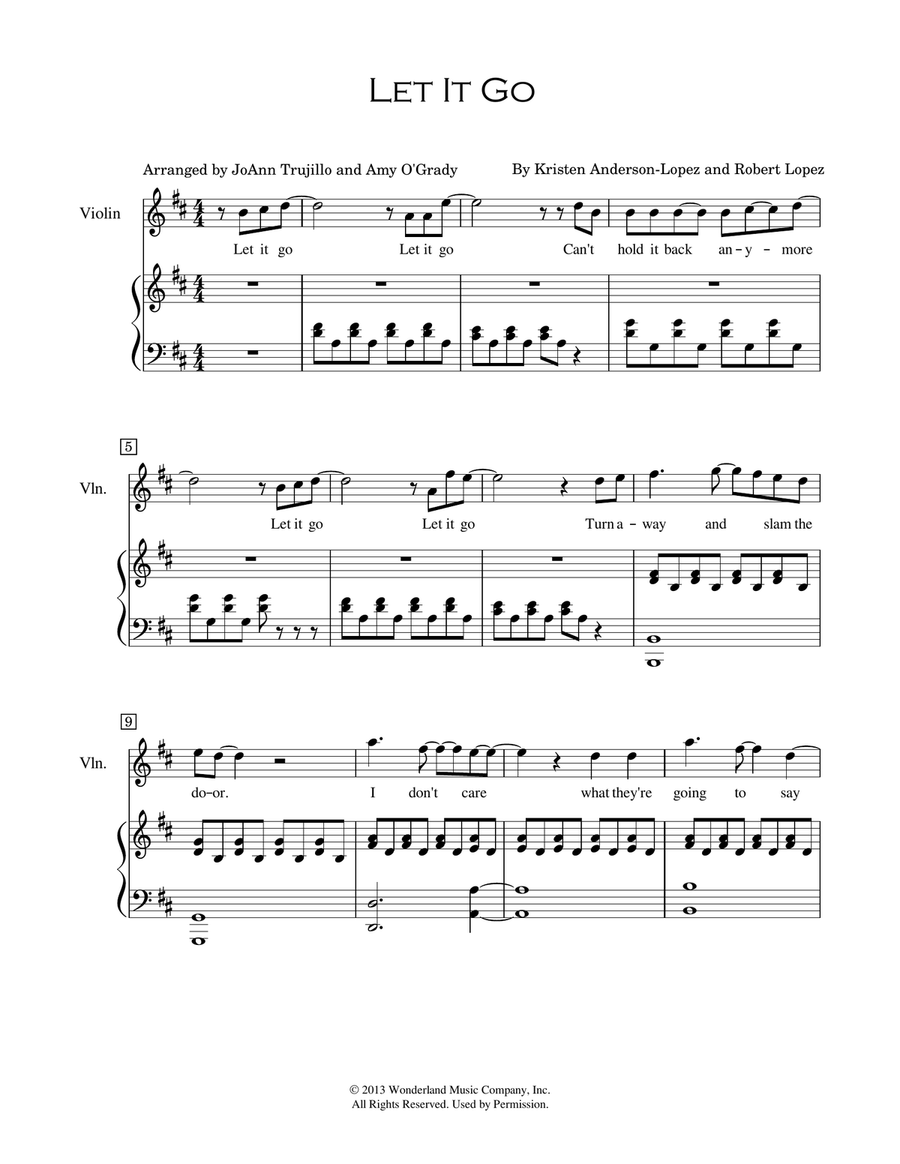 Let It Go (from Frozen) Let It Go (from Frozen) Violin Solo scores gallery preview page 2