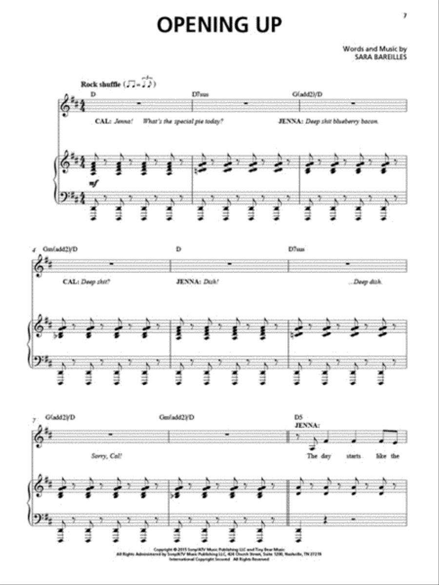 Waitress – Vocal Selections Voice scores gallery preview page 4