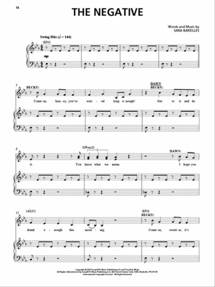 Waitress – Vocal Selections Voice scores gallery preview page 5