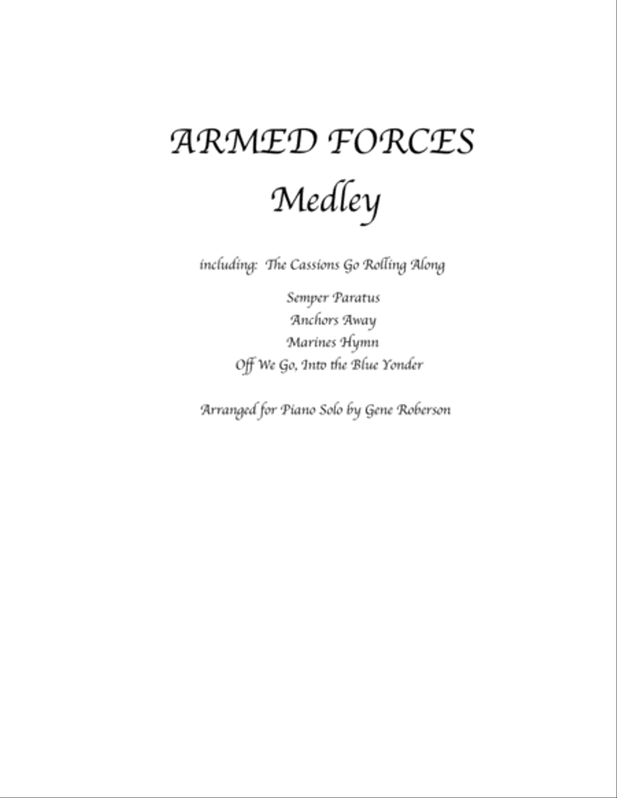 USA ARMED FORCES Medley - Five Branches Piano Solo scores gallery preview page 1