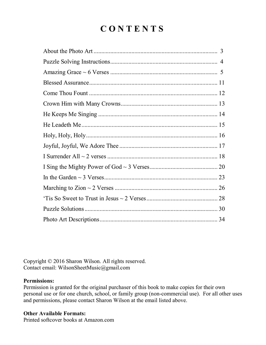 Amazing Grace (25 Hymn Word Search Puzzles) Hymn Anthems scores gallery preview page 2