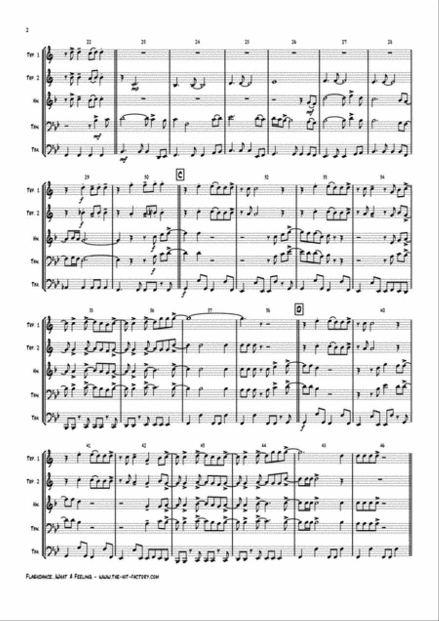 Flashdance...What A Feeling Brass Ensemble scores gallery preview page 2