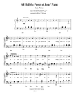 All Hail the Power of Jesus' Name Easy Piano