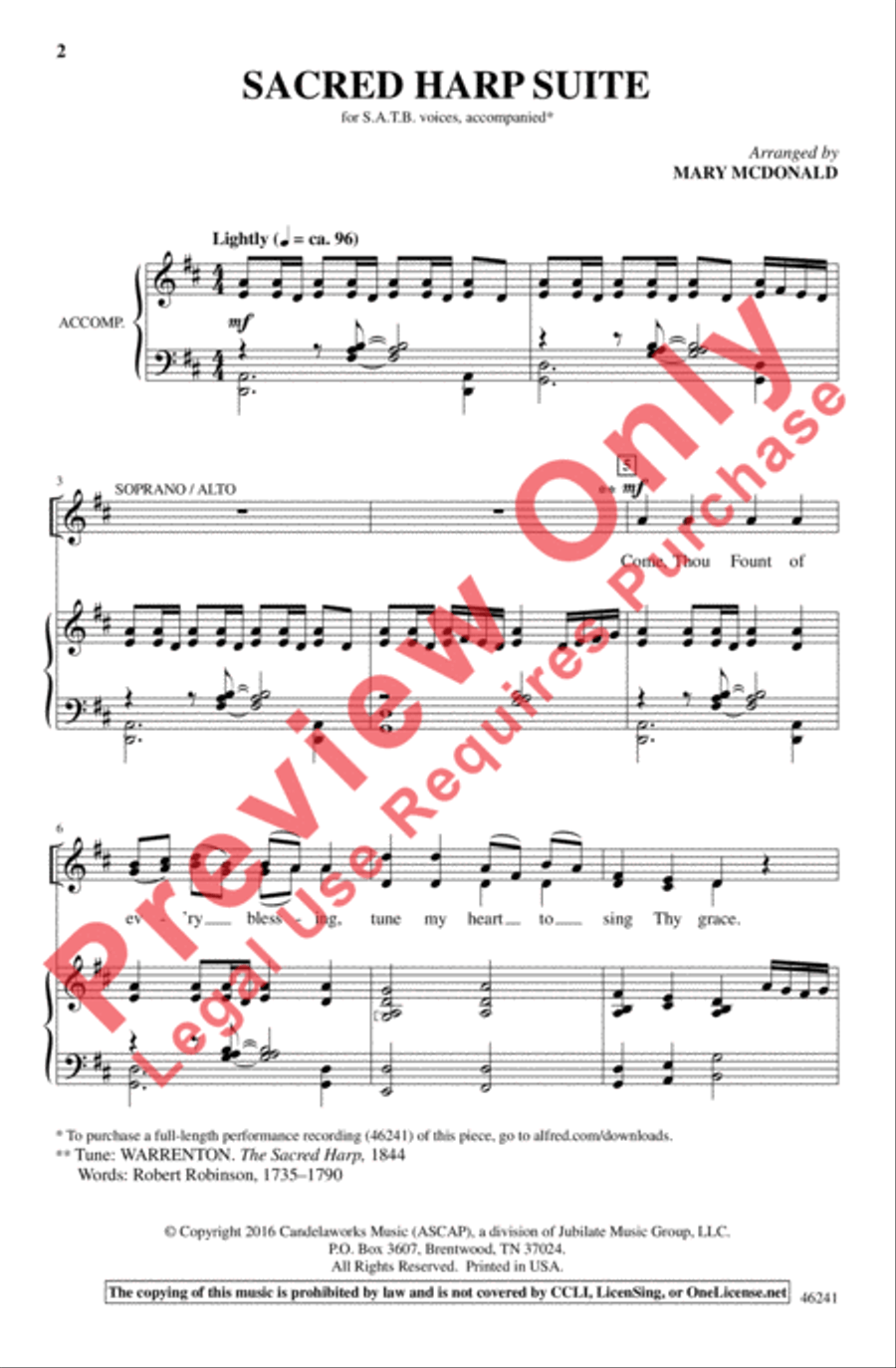 Sacred Harp Suite Sacred Harp Suite 4-Part scores gallery preview page 2