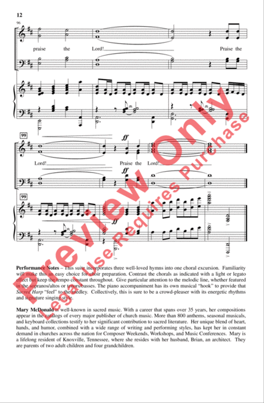 Sacred Harp Suite Sacred Harp Suite 4-Part scores gallery preview page 12