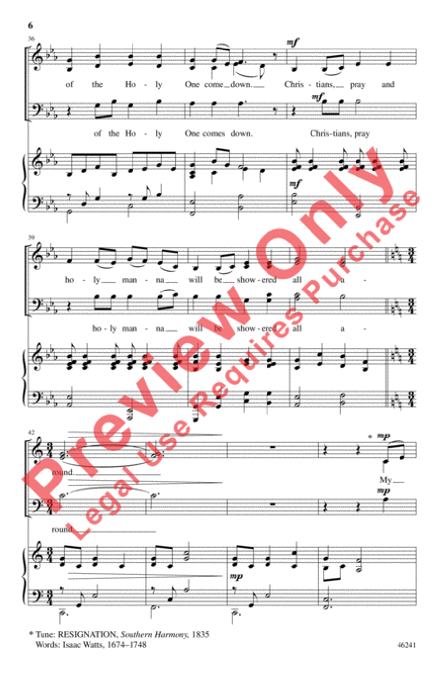Sacred Harp Suite Sacred Harp Suite 4-Part scores gallery preview page 6