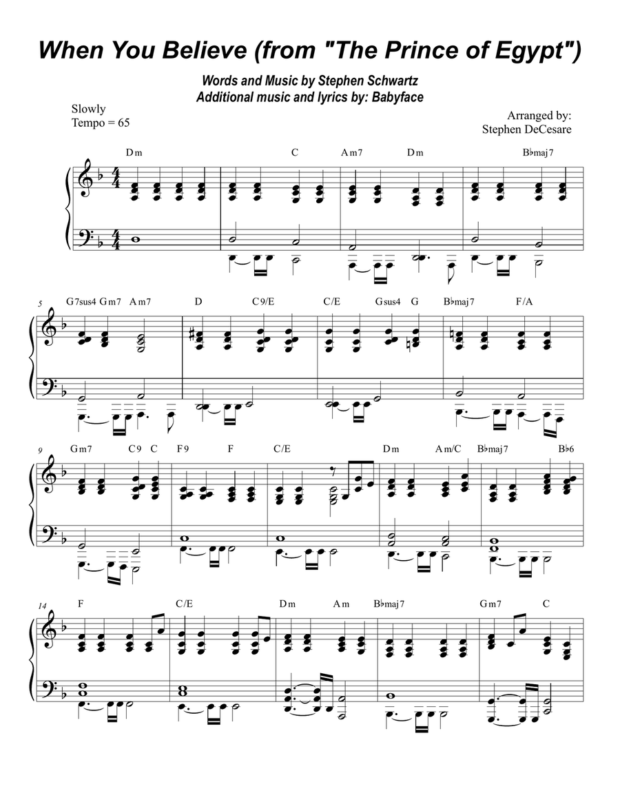 When You Believe (From The Prince Of Egypt) Piano Trio scores gallery preview page 6