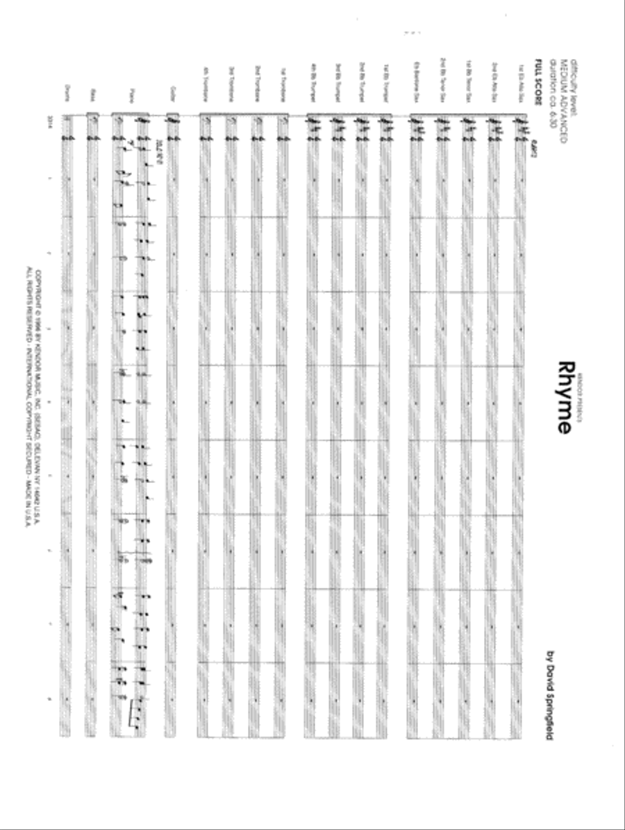 Rhyme - Full Score Rhyme - Full Score Score scores gallery preview page 2