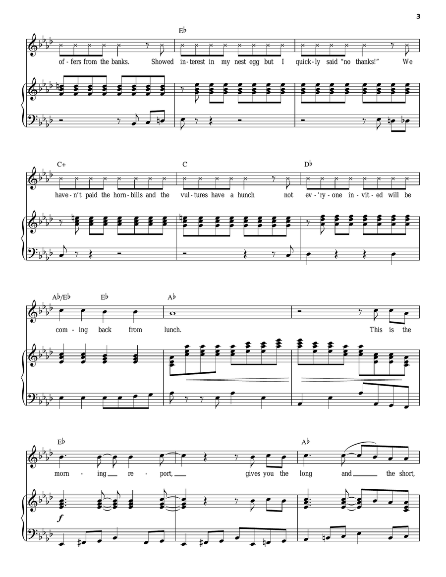 The Morning Report (from The Lion King: Broadway Musical) Piano, Vocal, Guitar scores gallery preview page 3