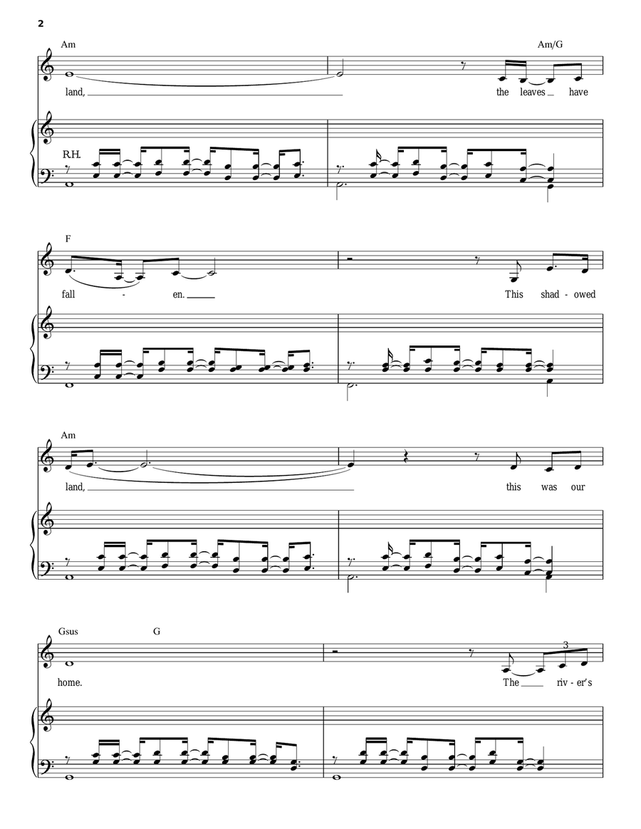 Shadowland (from The Lion King: Broadway Musical) Piano, Vocal, Guitar scores gallery preview page 2