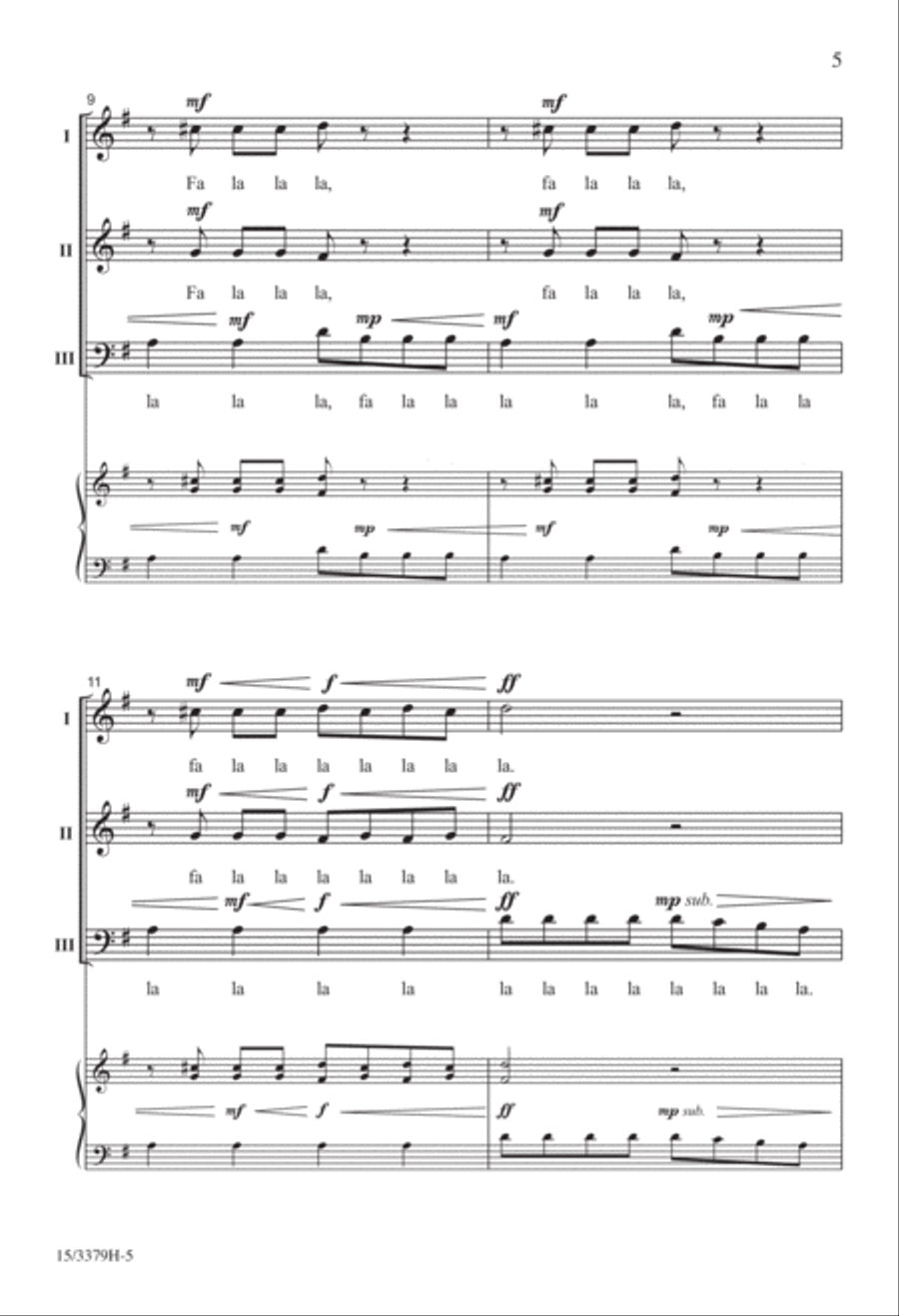 Thirty Second Fa La La 3-Part - Sheet Music page 4